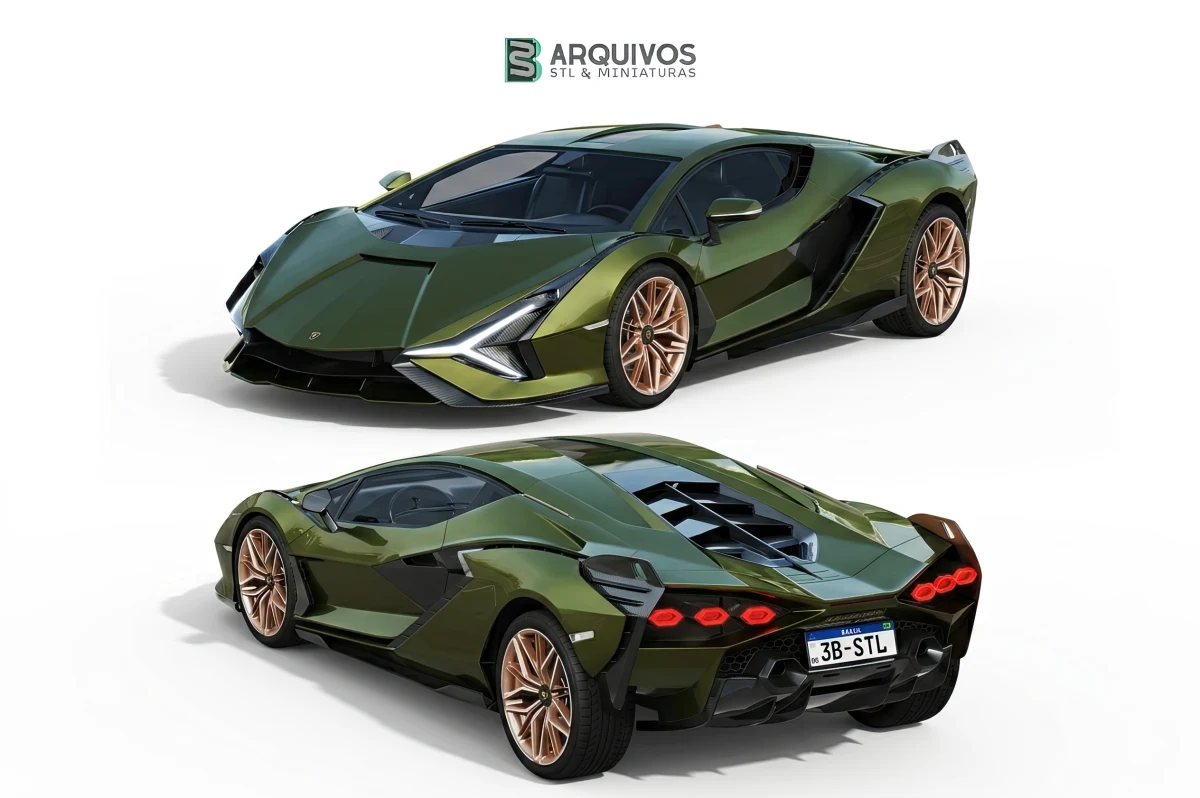 Modelo 3D STL - Lamborghini Sian — foto 4